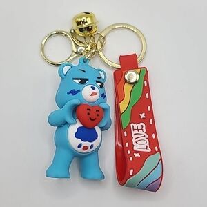 Cute! Grumpy Bear Care Bears Cartoon Figure Keychain Charm